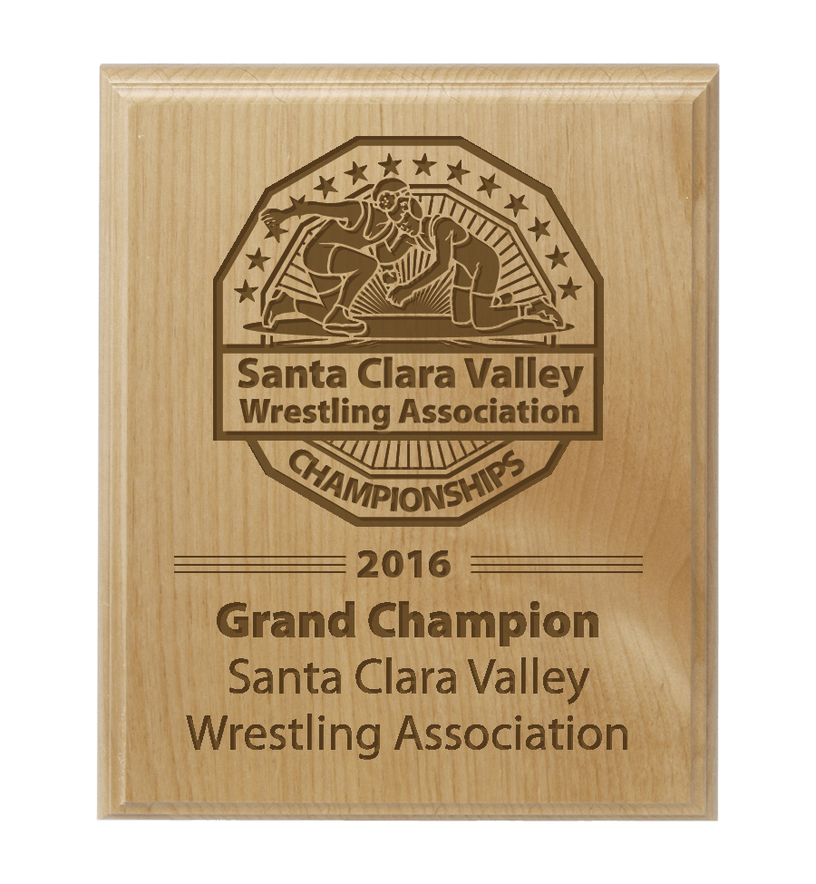 Engraved Red Alder & Walnut Plaques | Maxwell Medals & Awards
